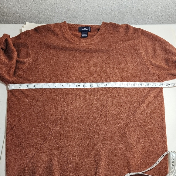 Dockers Classic Crewneck Knit Sweater Men's Size L Burnt Orange Pullover Preppy - Picture 9 of 10